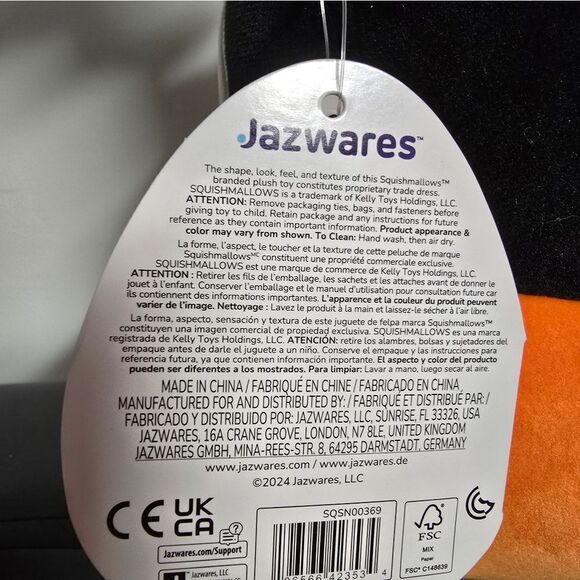 Squishmallows Original 8-Inch Kuromi Pumpkin Hello Kitty and Friends, Nwt - Picture 8 of 8